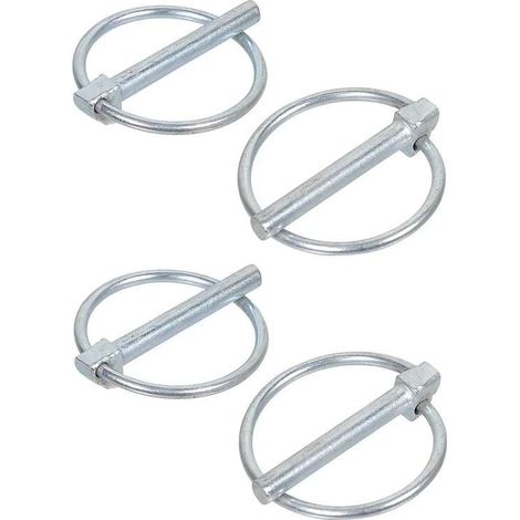 Cyclingcolors – Lot de 4 goupilles clips acier zingué 4,5mm x 33mm – Pour tondeuse, tracteur, motoculteur, remorque – Usage universel