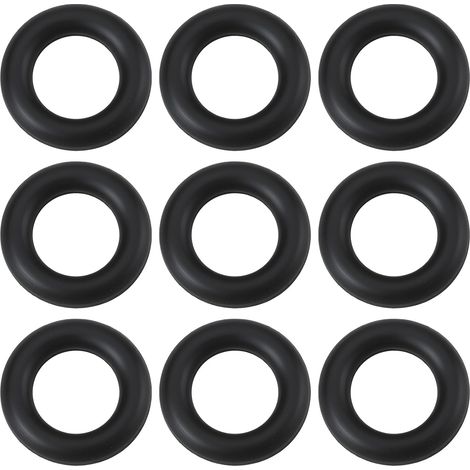 Packung mit 100 schwarzen Gummi-O-Ringen (7 mm x 4 mm x 2 mm) für Angelrutenhalter (1/5)