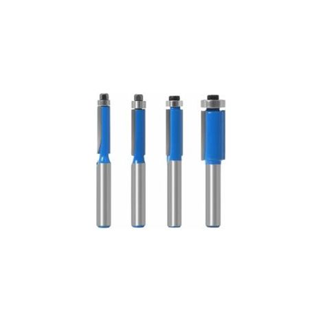 4-teiliges 8-mm-Kopierfräser-Set, Heimwerker-Holzbearbeitungs-Fräswerkzeuge mit Kugellager - Crezuo