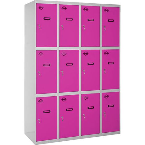 Simonrack Armadio da giardino e garage grigio e rosa in metallo