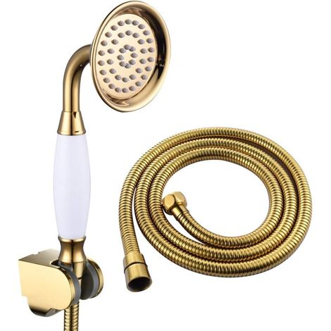 Pommeau de douche à main, idéal pour la plage, les camping-cars, la natation en extérieur, etc. - 1 ensemble avec base (1/5)