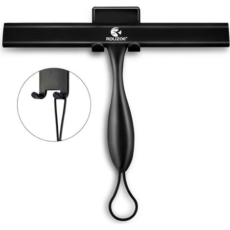 Duschabzieher Silikon 27.9cm Halterung Schwarz Ergonomie Edelstahlrahmen (1/5)