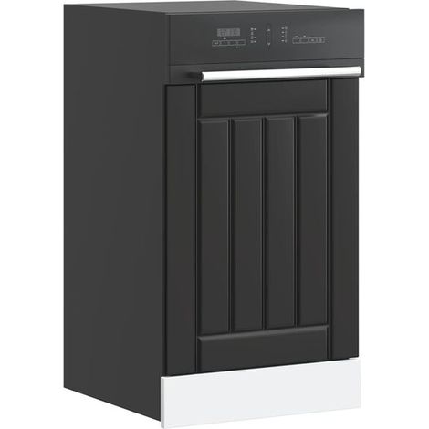 Panneau de lave-vaisselle Lucca noir Bois d'Ingénierie, Design Moderne (1/5)
