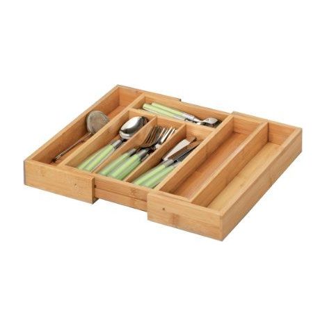 Zeller Organisateur Extensible en Bambou Bois Naturel