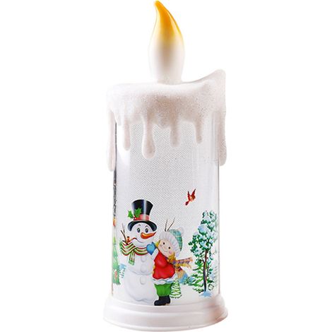 Bougie Led Simulation Flamme - Bougie Sans Flamme Pour Décoration De Noël - Fenêtre Table Arbre - 8 Cm X 8 Cm - Fonction Clignotante - 2 Pièces (1/5)