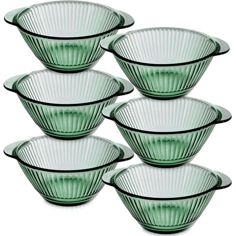 Bols à bouillon en verre vert verde 450 ml, lot de 6. (1/5)