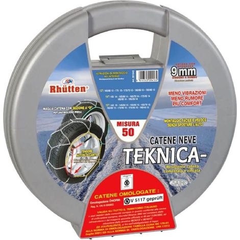 CATENE DA NEVE DISEGNO A ROMBO SPESSORE 9MM MISURA 50