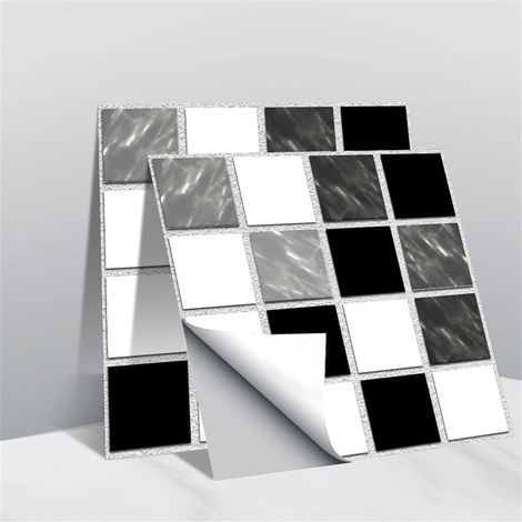 3D-Fliesenaufkleber, Mosaik, selbstklebend, für Küche, Bad, Schlafzimmer, wasserfest, 10 x 10 cm (A, 30) (1/5)