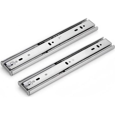 Correderas para cajones,1 par (2 rieles),Guías para cajones,Rieles para cajones,Cierre suave y silencioso,S: 34,5 x 4,5 x 0,8 cm (1/5)