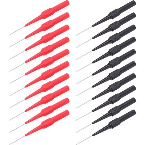 Lot de 10 paires testeurs perçants 26.010 à aiguille 0.7mm pour gaine câble, prise 4mm, dépannage auto et télécom (1/5)