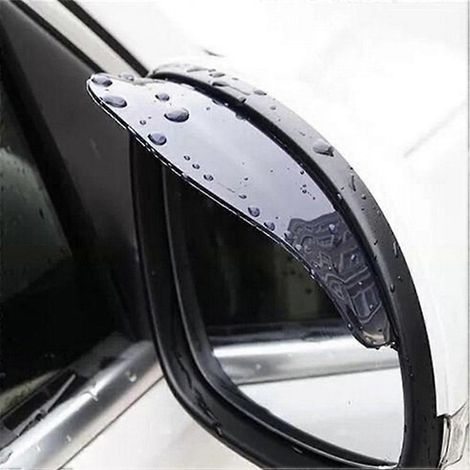 Lot de 2 housses de rétroviseur multifonctions universelles en PVC, résistantes à la pluie et à la poussière, avec ventouses pour le contour du rétroviseur. (1/5)