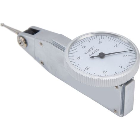 Indicateur à cadran de haute précision, outil de mesure à levier en acier avec clips à queue d'aronde 0‑0,8 mm