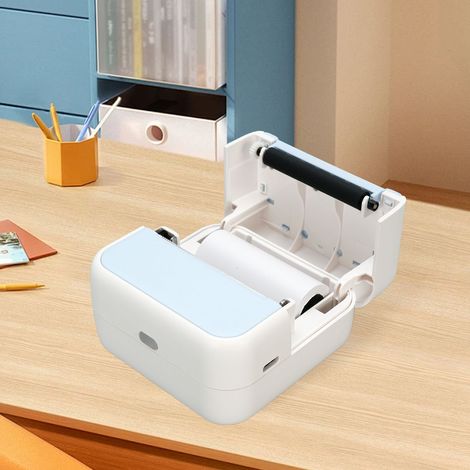 Imprimante d'étiquettes thermiques Bluetooth portable pour codes-barres à usage commercial. (1/5)