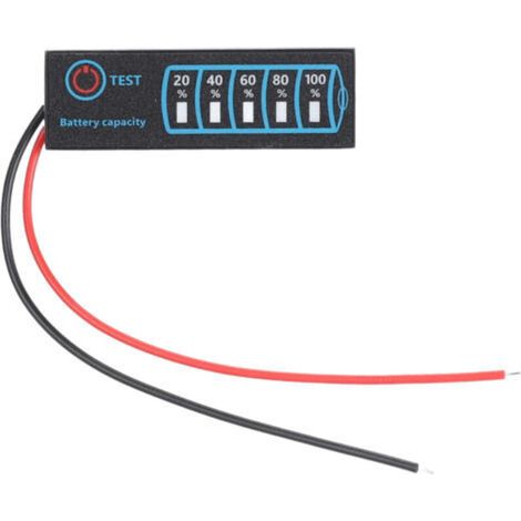 Tri-color LED battery indicator for ternary lithium-ion batteries (acid, LiFePO4) - 5-30 V DC (1/5)