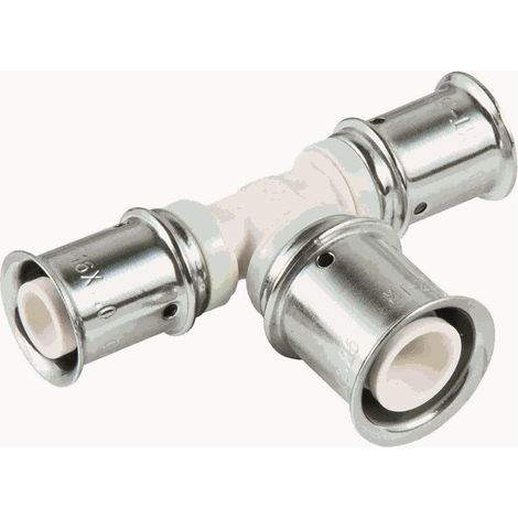 Prensa-T-pieza reducida, fabricada en PPSU 32 x 25 x 32 mm MULTITUBO