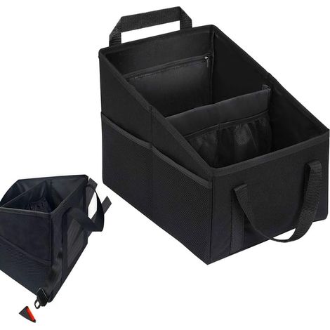 Organisateur automatique pour siège arrière pliable, organisateur automatique pliable, pour siège passager, accessoires de voiture, sac de rangement pour siège arrière (1/4)