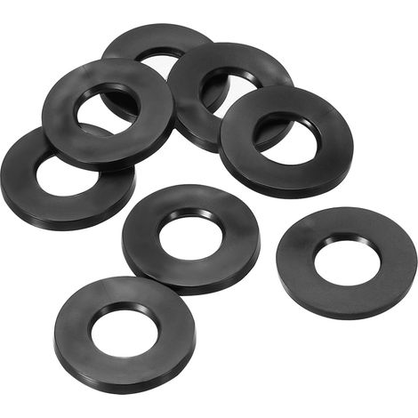 Joint Plat En Caoutchouc M8, Lot De 8, Diamètre Intérieur 8mm, Diamètre Extérieur 18mm, Épaisseur 1.5mm, Joint D'étanchéité Pour Robinet, Tuyau D'eau, Boulon De Fixation, Noir (1/5)