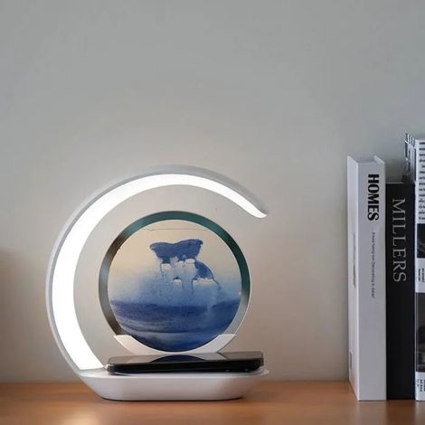 Lampe de bureau - Sandscape - Jaune - Charge sans fil - LED - Design contemporain (1/5)