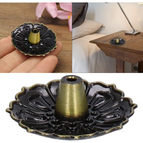 Porte-encens alliage 9 trous pour méditation, yoga, décoration intérieure et artisanat (1/5)