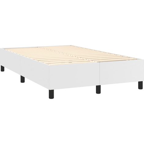 Rete a doghe su gambe giroletto 120x200 cm sintetico bianco TDL0207367