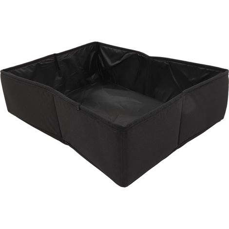 Caisse à Litière Pliable pour Chat, Imperméable et Portable pour Voyages - Noir