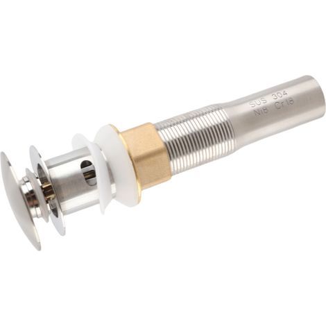 Drain de Lavabo en Acier Inoxydable 304 avec Trop-plein - Panier Filtre en Laiton - Dimensions 32 mm - Installation Sous Évier pour Salle de Bain (1/5)