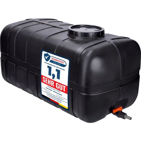 Garronda Réservoir d’Eau 280 Litres avec Couvercle – Grand Récupérateur d’Eau de Pluie pour Usage Domestique et Professionnel GD-0098 (Noir)