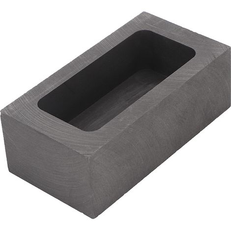 Rechteckige Graphitform, 35 ml, Abmessungen 85 x 45 x 30 mm, hitzebeständig (1/5)