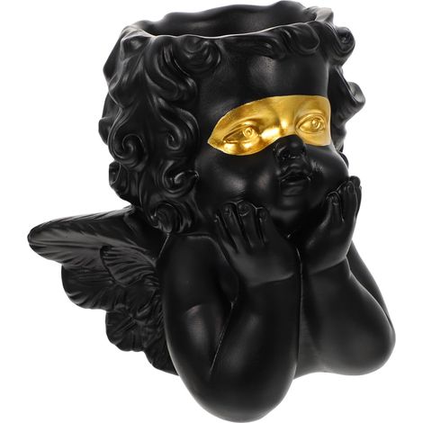 Pot Fleur Mignon Résine avec Ange Cherubin Décoratif pour Plantes Intérieures Pot Succulent Élégant et Robuste pour Décoration Maison et Bureau (1/5)