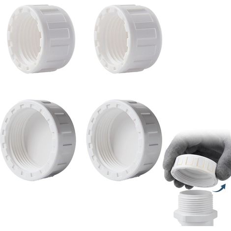 Lot de 4 Bouchons Filetés PVC G1/2 (1/5)
