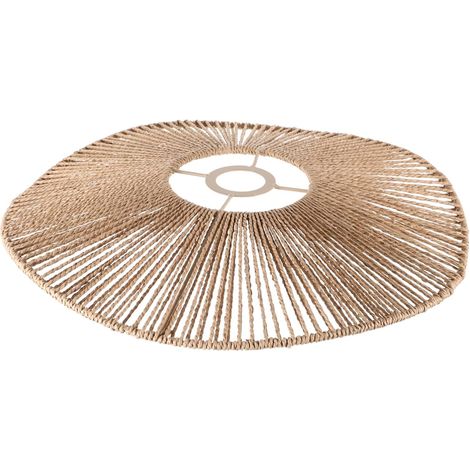 Abat-Jour en Corde tissée Abat-Jour Rustique pour Lampe de Plafond Boho Abat-Jour Suspendu pour Salon, Jaune,40cm (1/5)