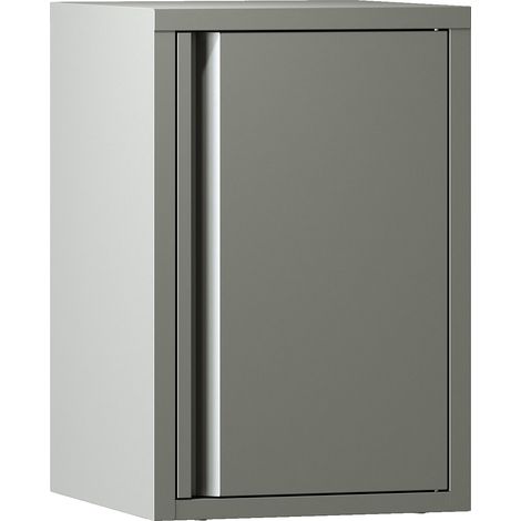 Mobiletto portaoggetti da parete 50 x 33 x 35 cm acciaio grigio 030008888