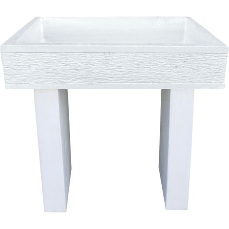 Pilozza serie grecale cemento calcestruzzo l.70 x p.35 x h.16 cm con piedi