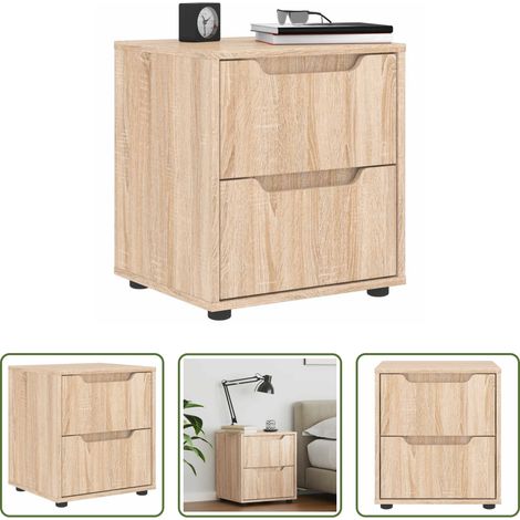 vidaXL Sonoma-Eiche - Nachttisch VISNES Sonoma-Eiche 45x40x50 cm Holzwerkstoff (1/5)