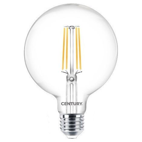 Ampoule Led E27 Globe Filament 8w Blanc Chaud Diam 9.5 (1/2)