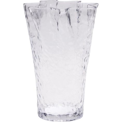 Hubsch Vase Ruffle trasparente Ø23 x H30 cm elegante (1/2)