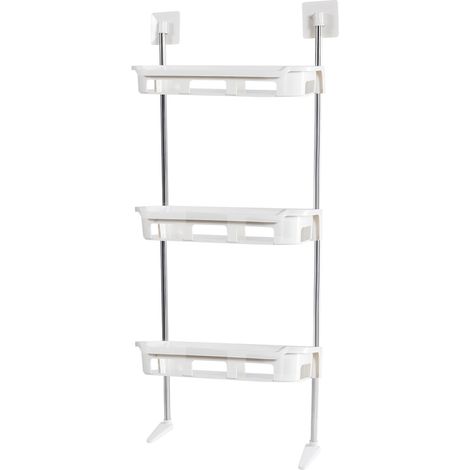 Toilet Storage Unit Multifunctional Over Toilet Storage Toilet Shelf Easy to Install No Drilling Required Saves Space White Two-Layer (1/5)