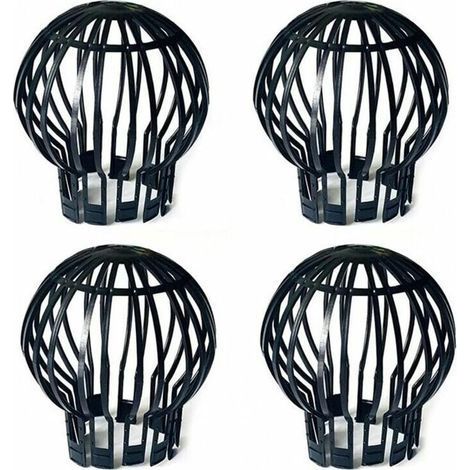 Lot de 4 protège-gouttières en plastique – Maintient les tuyaux de descente de gouttière à l'écart des blocages causés par les feuilles, la mousse, la boue, la boue, les balles et autres débris – Flex (1/5)