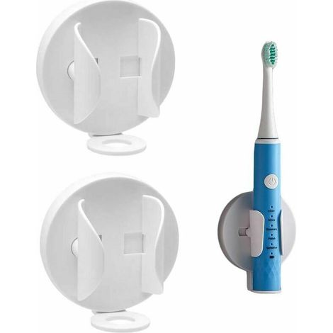 Lot de 2 supports automatiques pour brosses à dents électriques, supports adhésifs muraux à gravité, sans perçage (1/5)