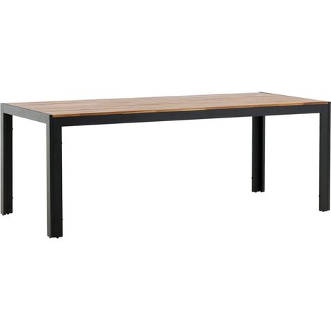 Table de Jardin en Bois "Acacia" 205cm Naturel & Noir (1/5)