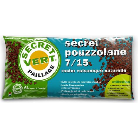 Pouzzolane rouge/brun 7/15 UAB - Sac de 6L