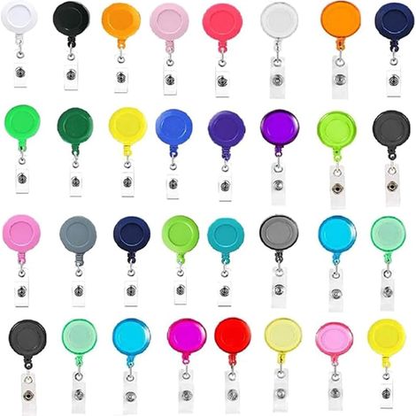 Porte-Clips de Bobine de Badge Rétractable de 50 Pièces pour Accrocher une Carte D'Identité (1/5)