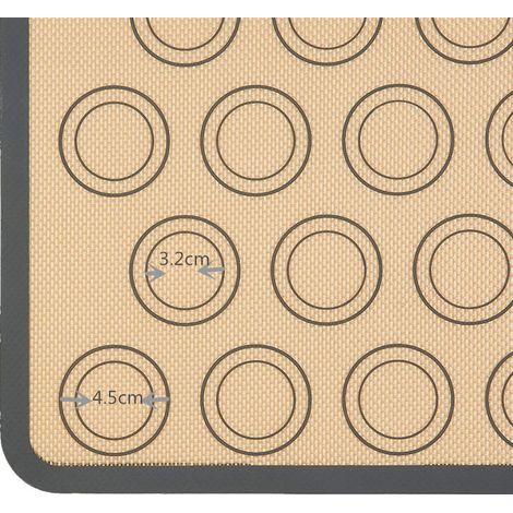 Tappetino per macaron in silicone, 42×29,5 cm, riutilizzabile, per macaron, teglia antiaderente senza BPA, tappetino in silicone (1/4)