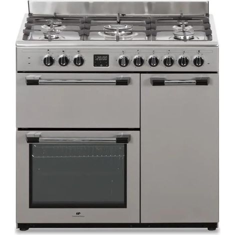 Continental Edison CECP903FIX Edelstahl-Gasherd mit 5 Kochfeldern