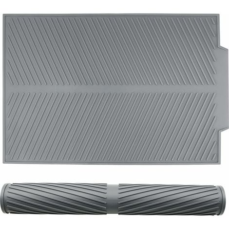 DEESSE SHOP - Tapis de séchage de vaisselle, tapis de séchage de cuisine en silicone antidérapant, tapis d'égouttoir pour égouttoir universel de cuisine, 43x33CM (1/5)