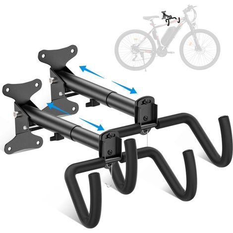 Support mural pliable pour vélo - capacité de charge de 60 kg, réglable à 360°, convient aux vélos de route et VTT (1/5)