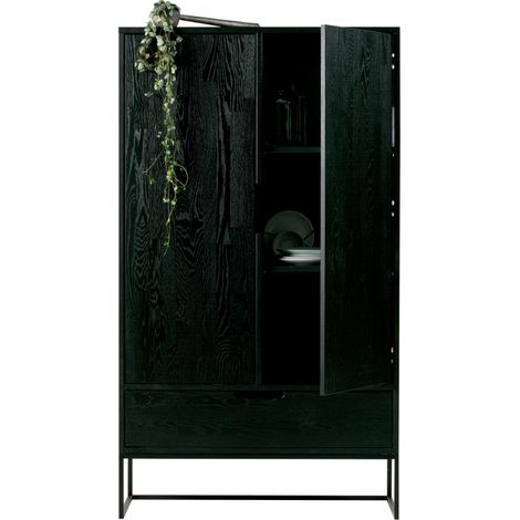Grande armoire moderne bois massif 149cm SILAS (1/5)