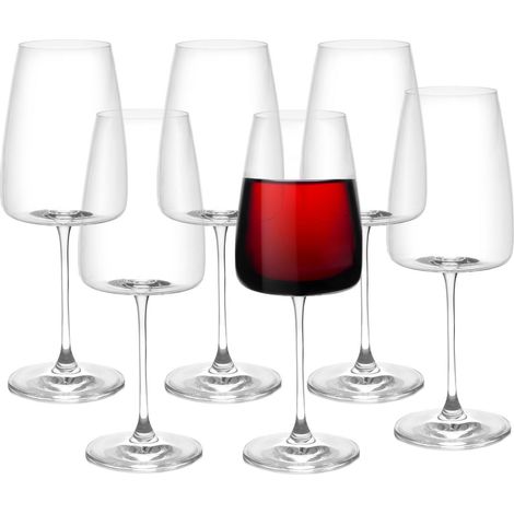 Juego de 6 elegantes copas de vino de cristal de 650 ml Gustav duka (1/4)