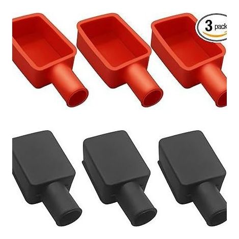 Lot de 6 cache-bornes de batterie isolants en caoutchouc souple pour bateau, voiture, moto, camion (1/5)