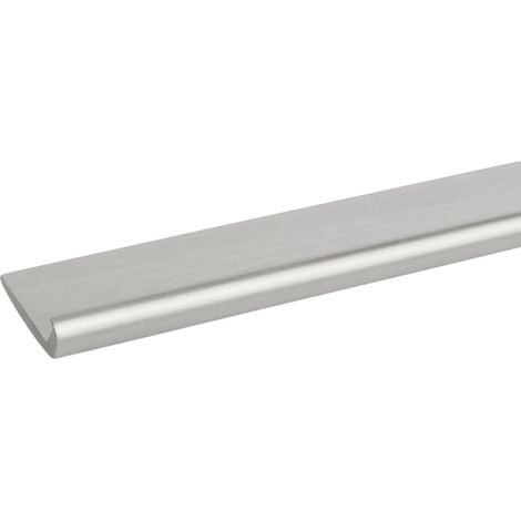 PROFILO UNGHIETTA IN ALLUMINIO- - mm.25 mt.1 argento - 10 pezzi